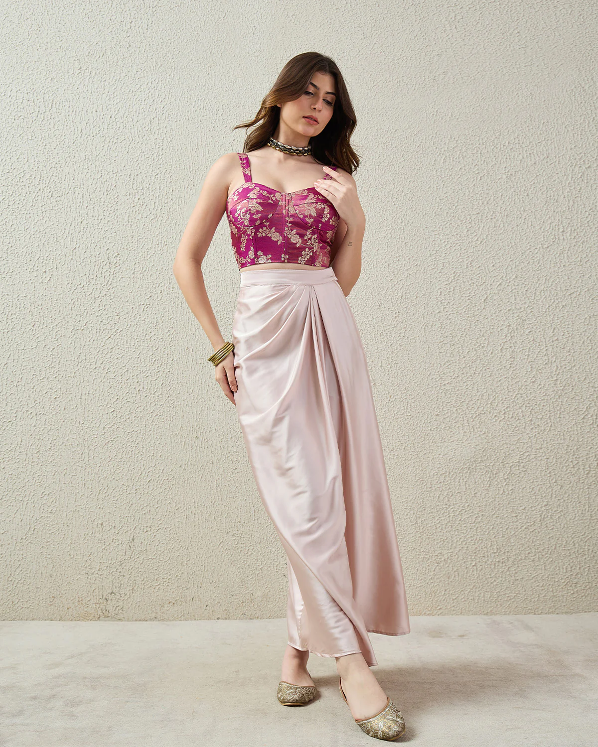 Amethyst Brocade Bustier Top - Image 6