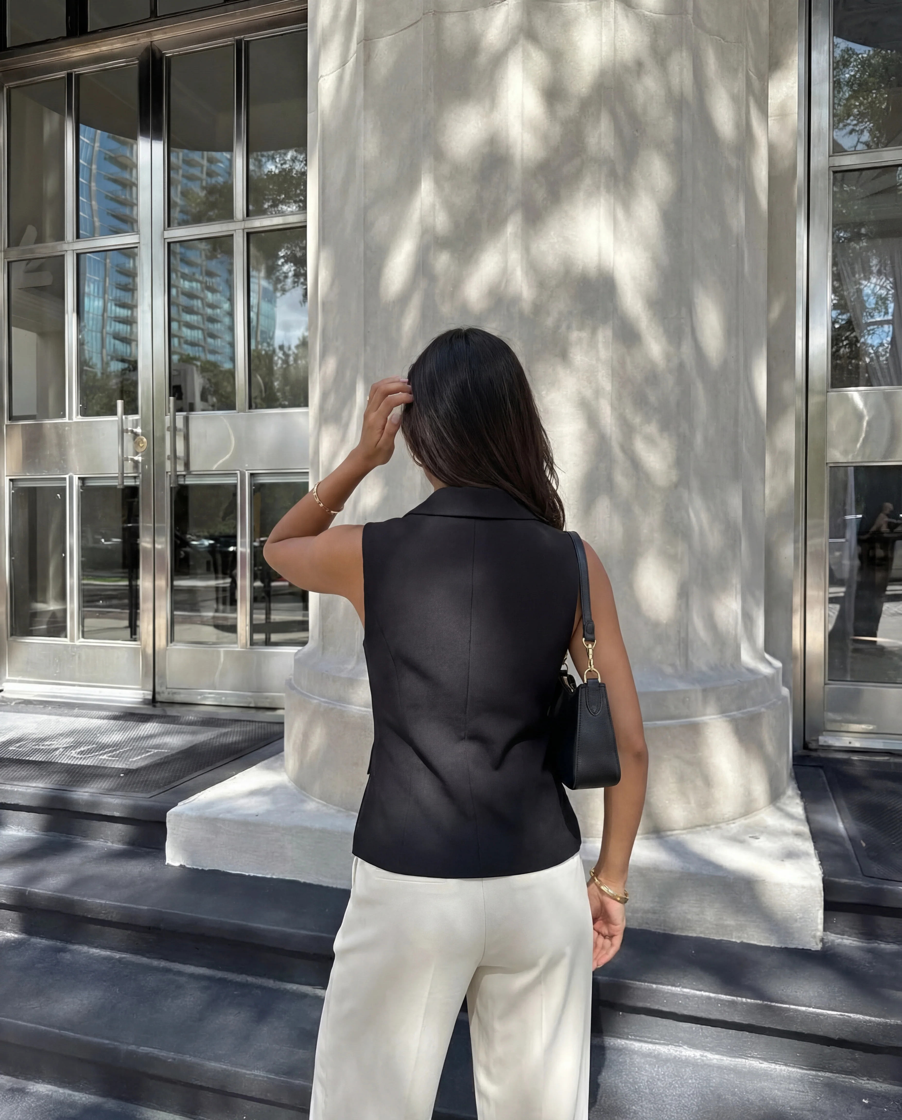 Asymmetrical Scoop Neckline Waist Coat - Image 4