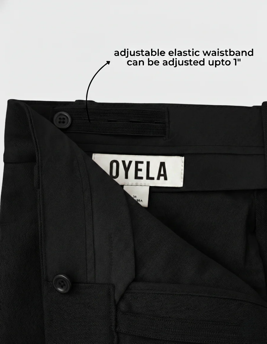 Belted High Waist Wide Leg Pant-Black - Image 8