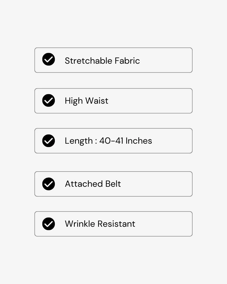Belted Tapered Pants With Belt - White - Image 5