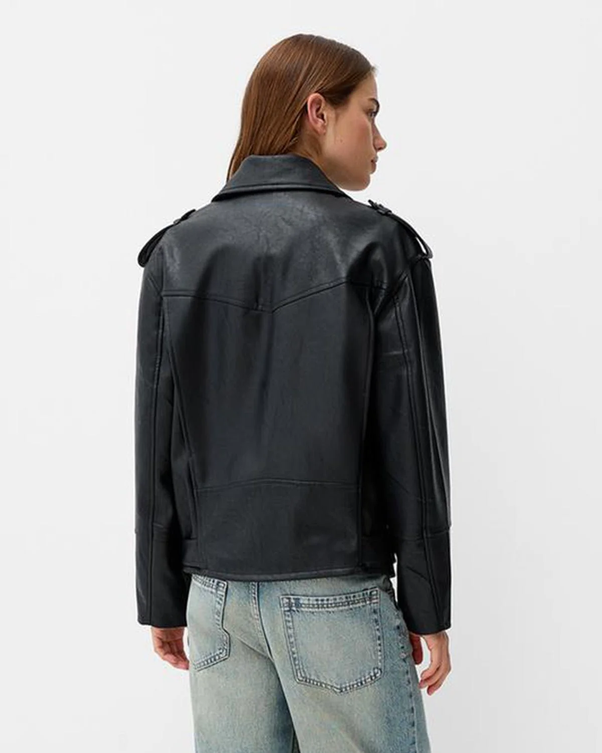 Belted Zip-Up Biker Jacket - Image 6