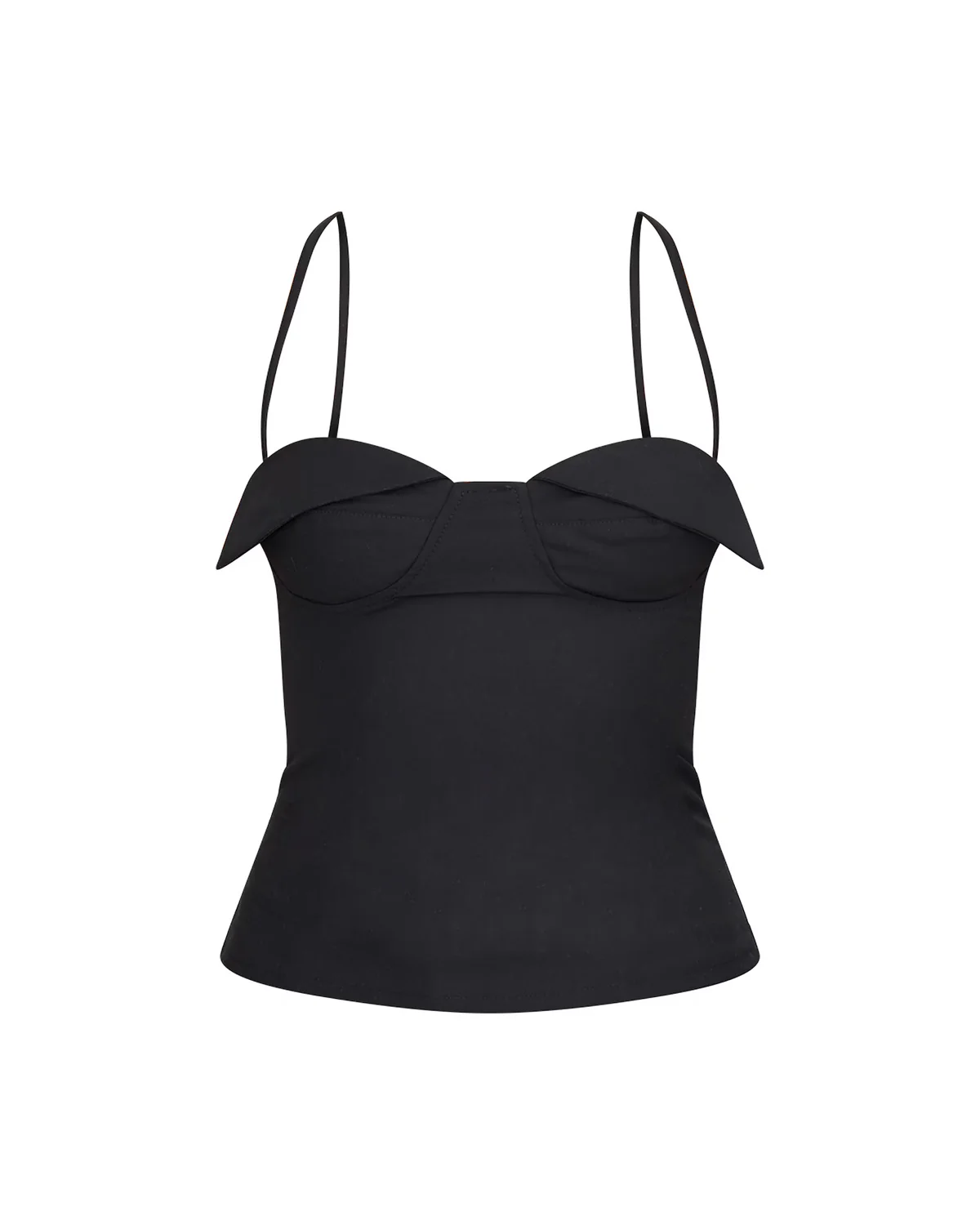Black Bustier Fitted Cross Strap Top - Image 5