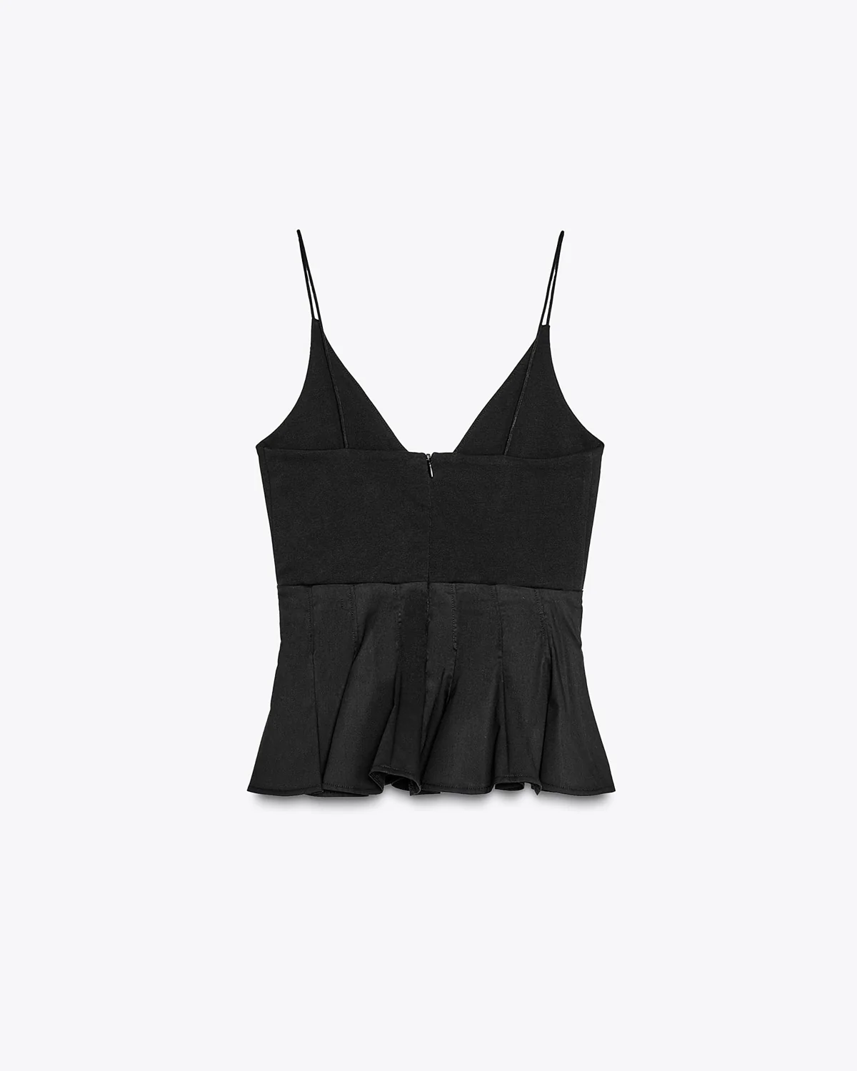 Black Spaghetti Cotton Top - Image 8