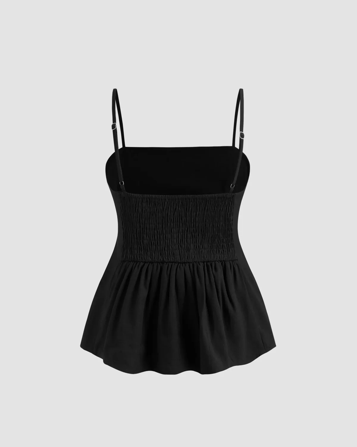 Box Pleats Black Fit And Flare Top - Image 6