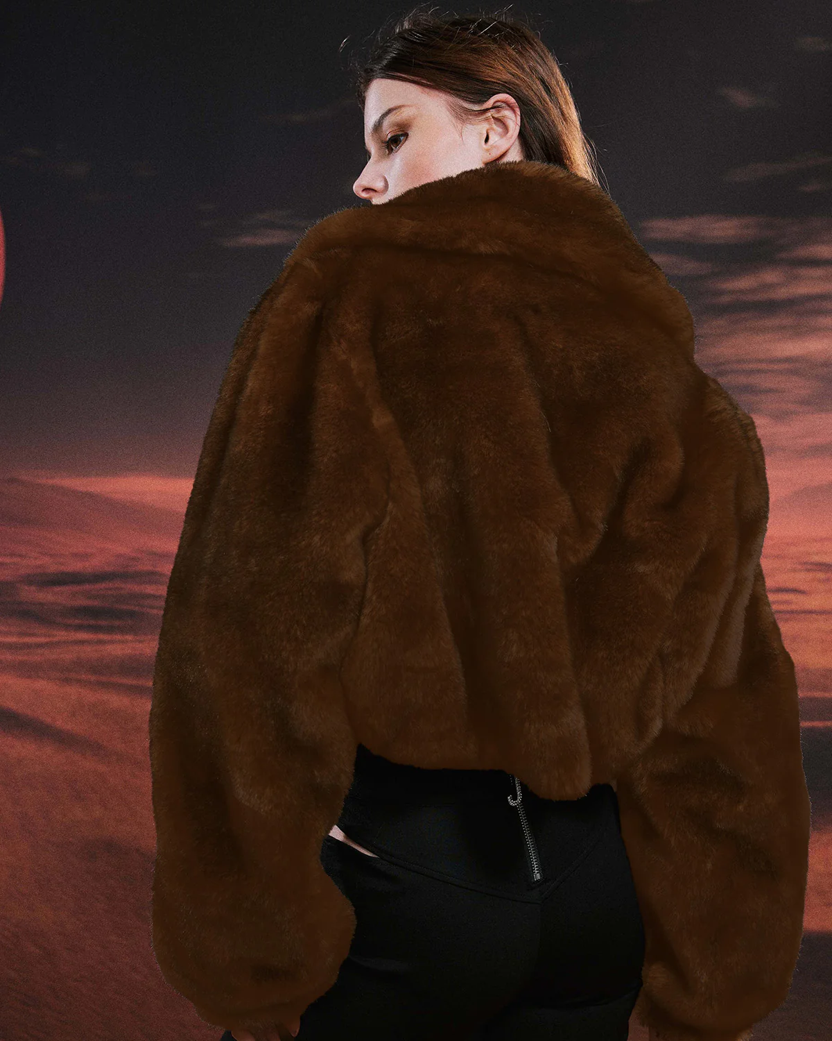 Brown Fur Jacket - Image 3