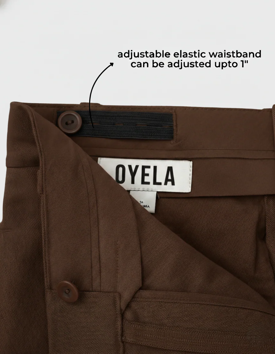 Brown Pleated Trouser - Image 9