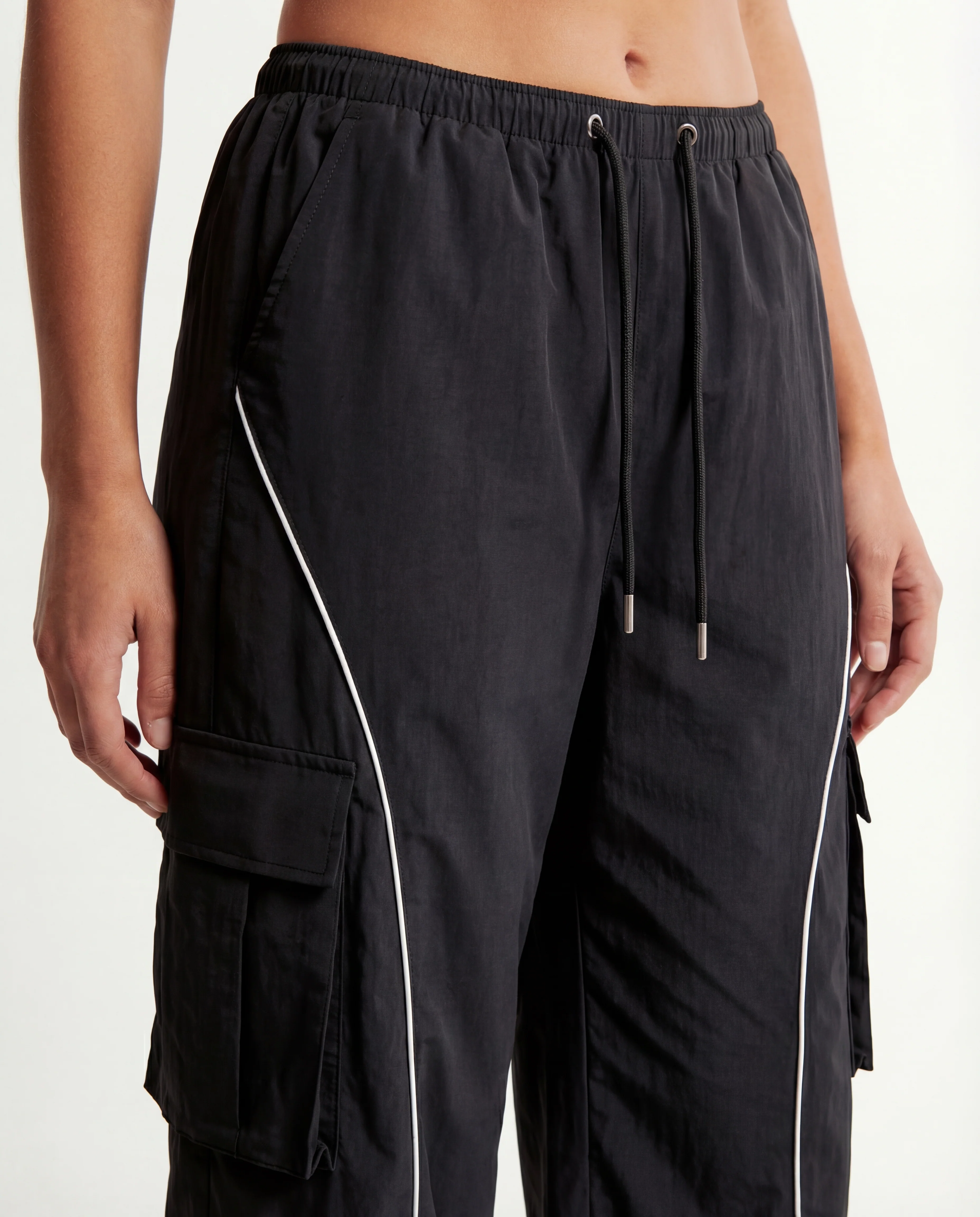 Striped baggy Korean Cargo Pants - Image 3