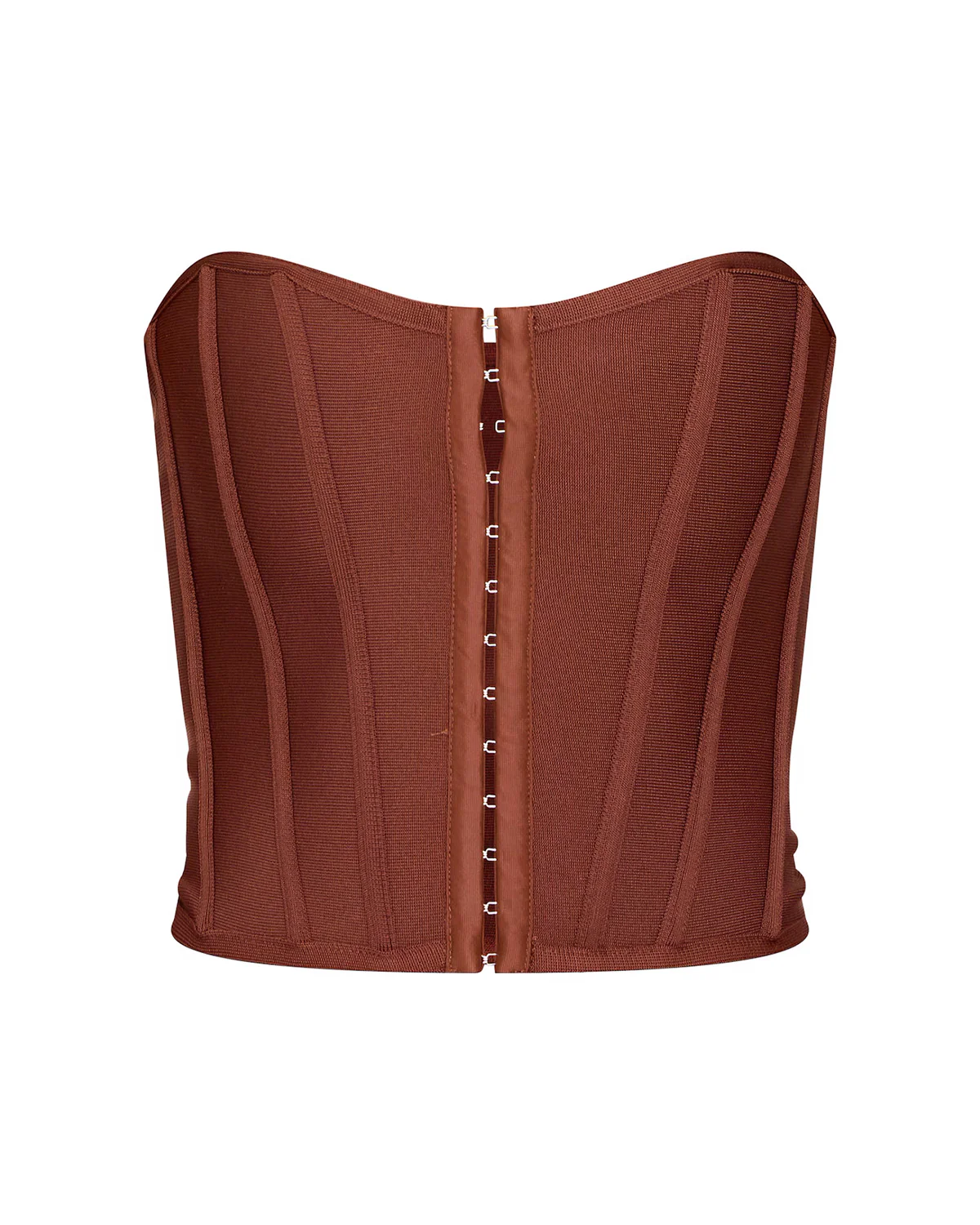Corset Fitted Brown Top - Image 5