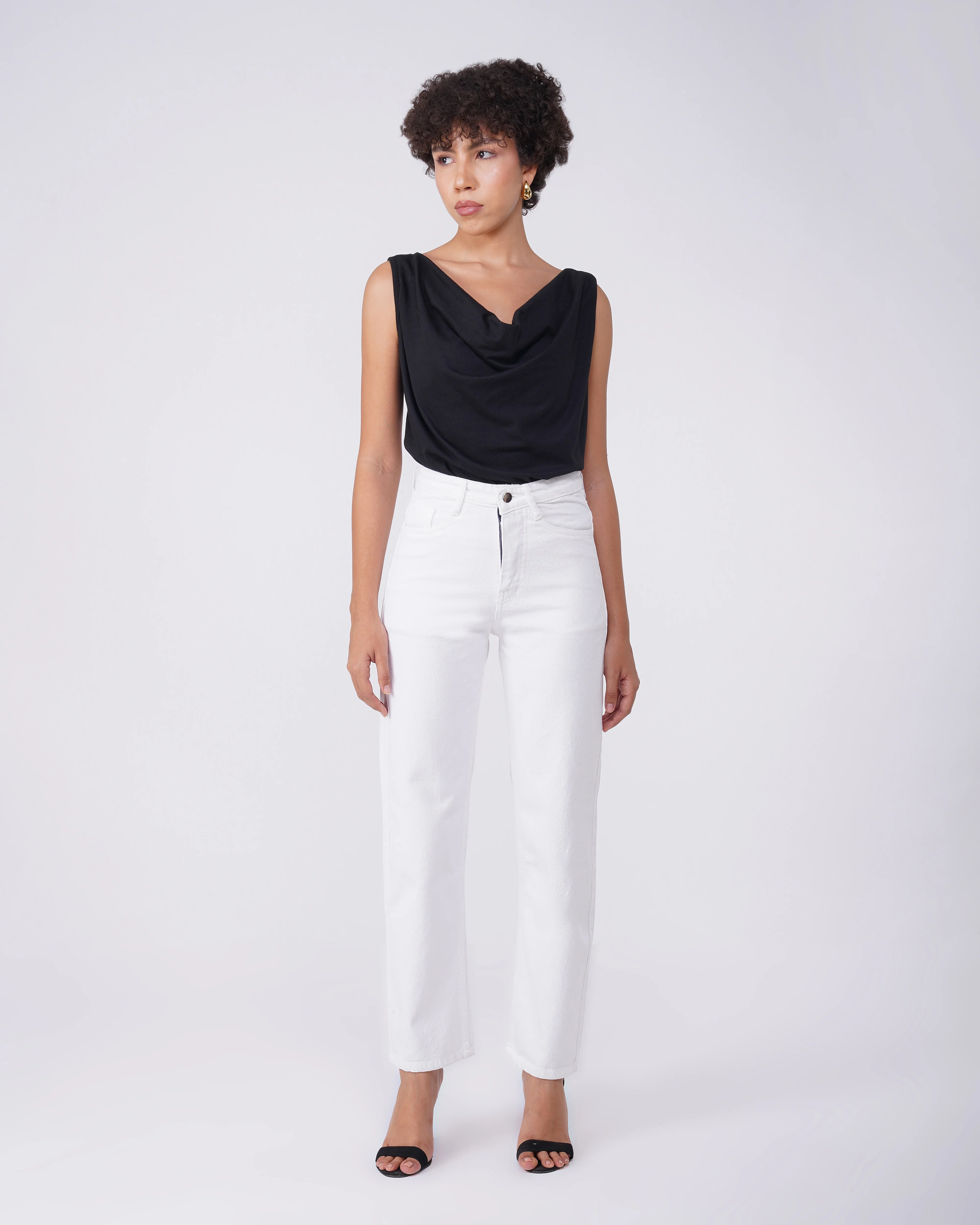 Cowl Neck Fitted Top - Image 4