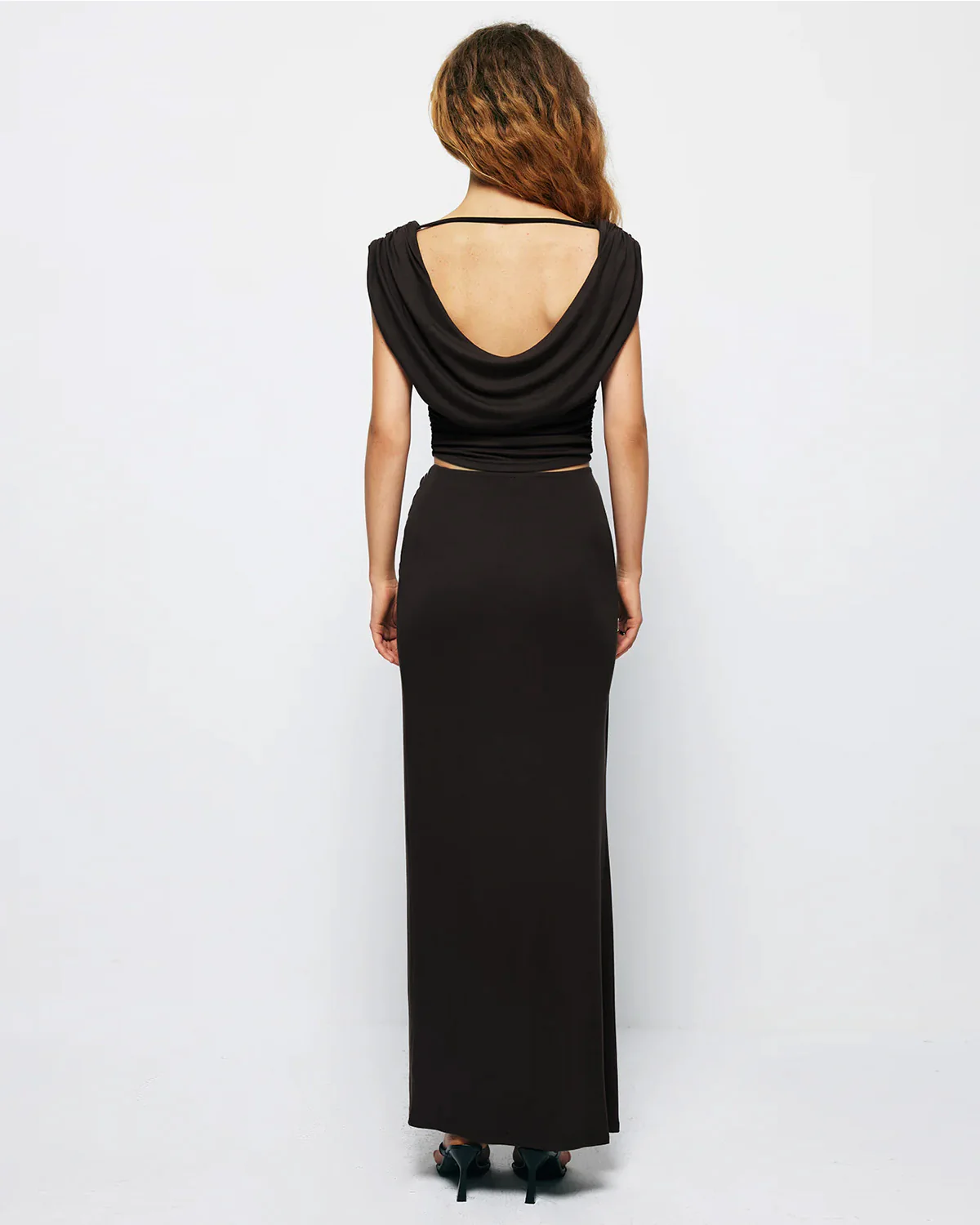 Cowl Top And Slit Skirt Co Ord Set - Image 3