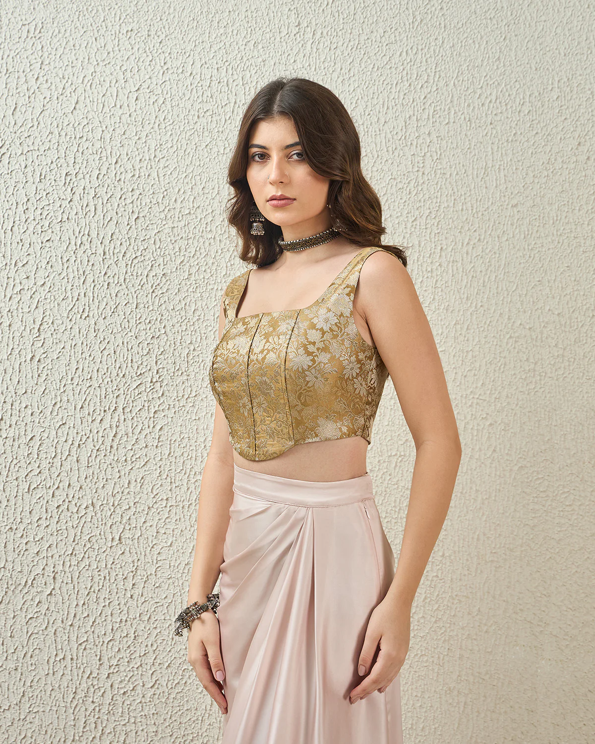 Gold brocade Corset Top - Image 2