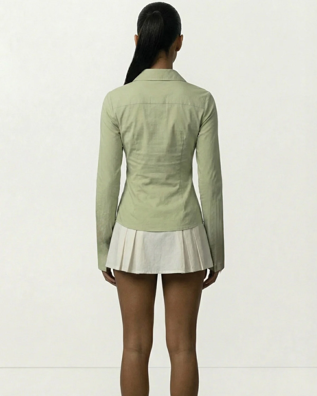 Green Flared Sleeves Shirt - Image 4