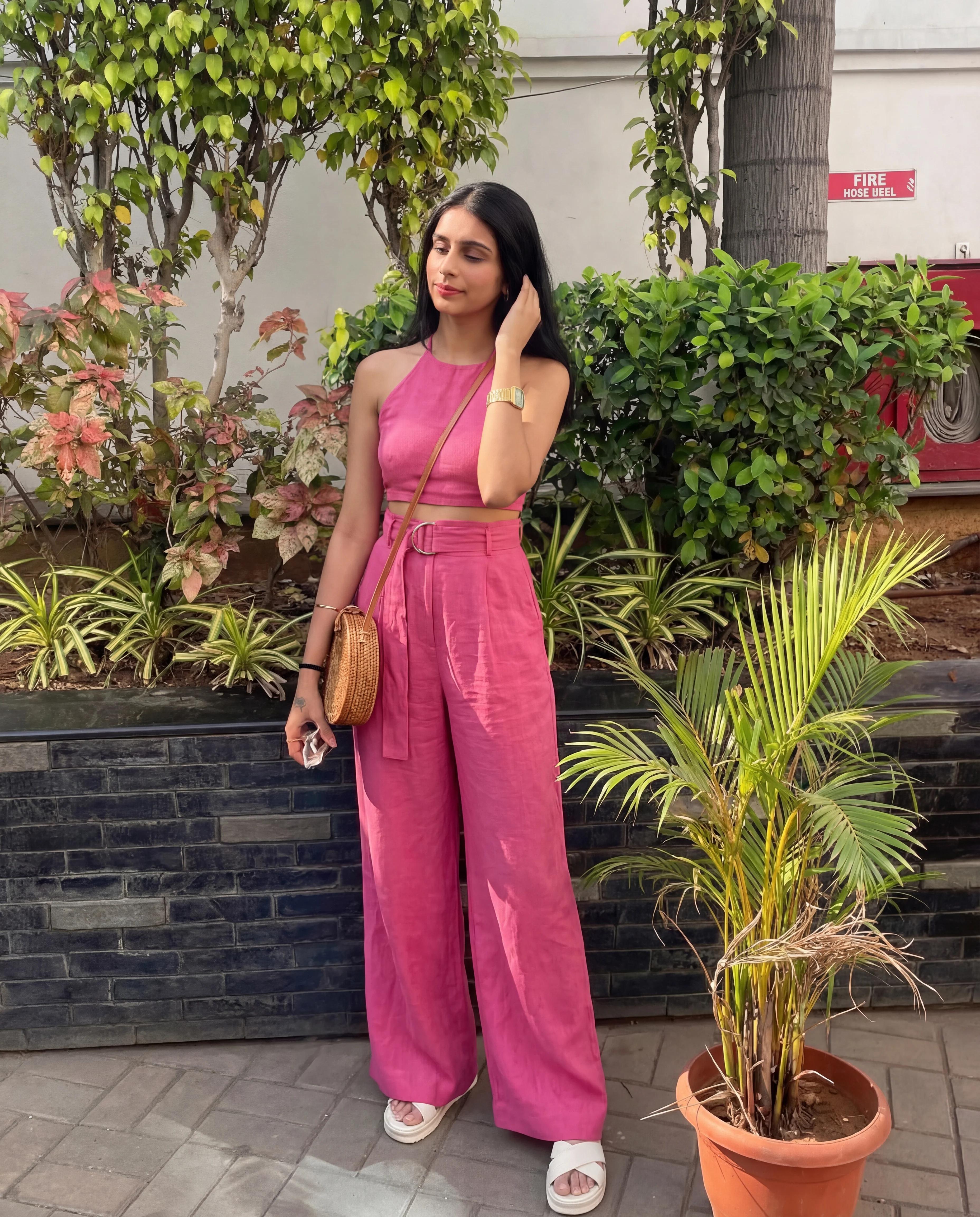 Pink Chic Tailored Belted Co-Ord Set - Image 6