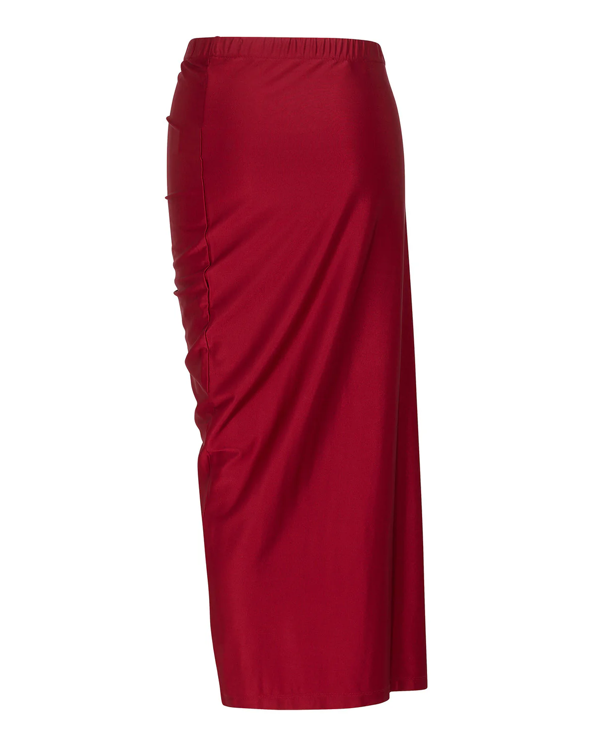 Red Buttoned Top and Slit Skirt Co Ord Set - Image 9