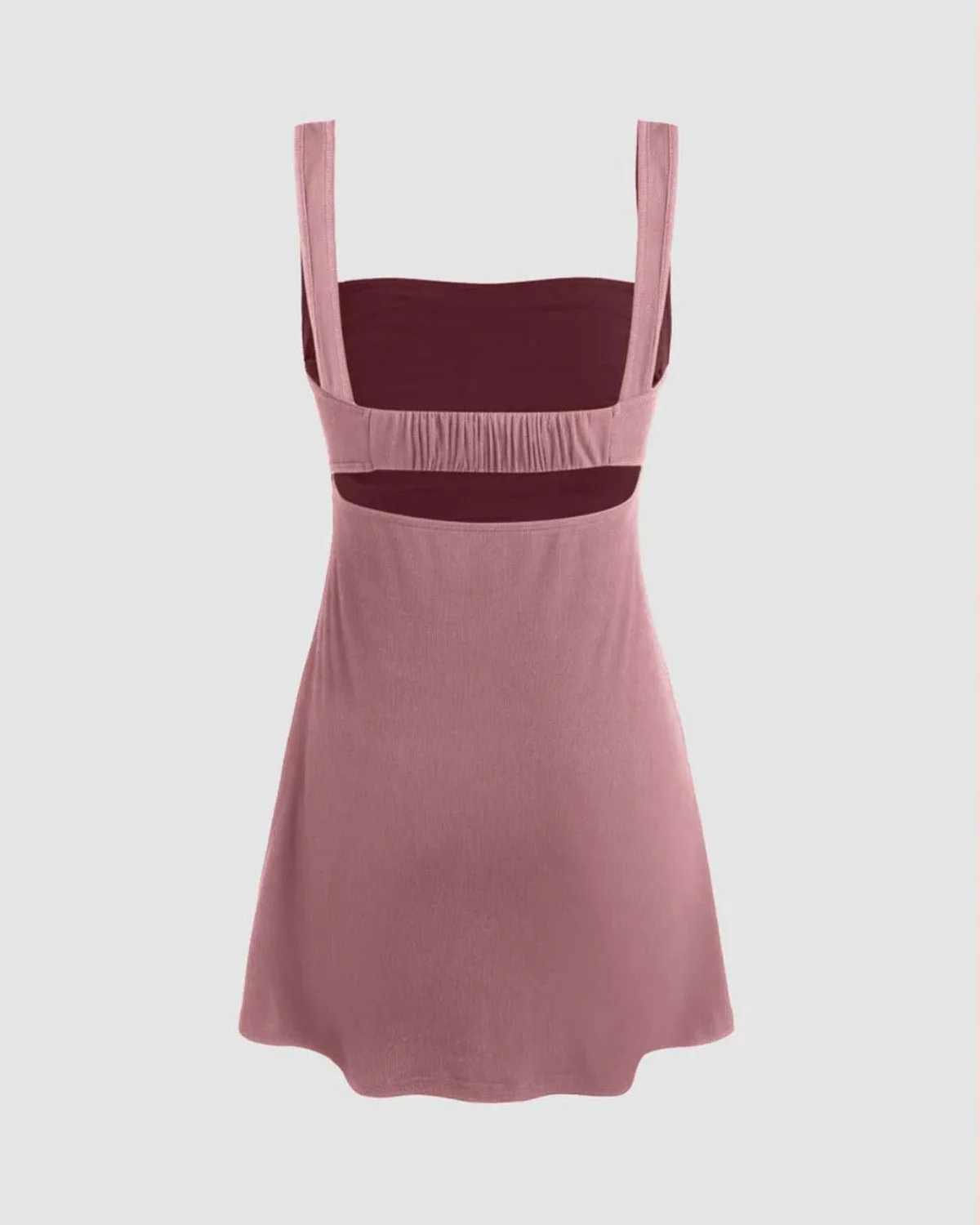 Ribbed A-Line Mini Dress - Image 3