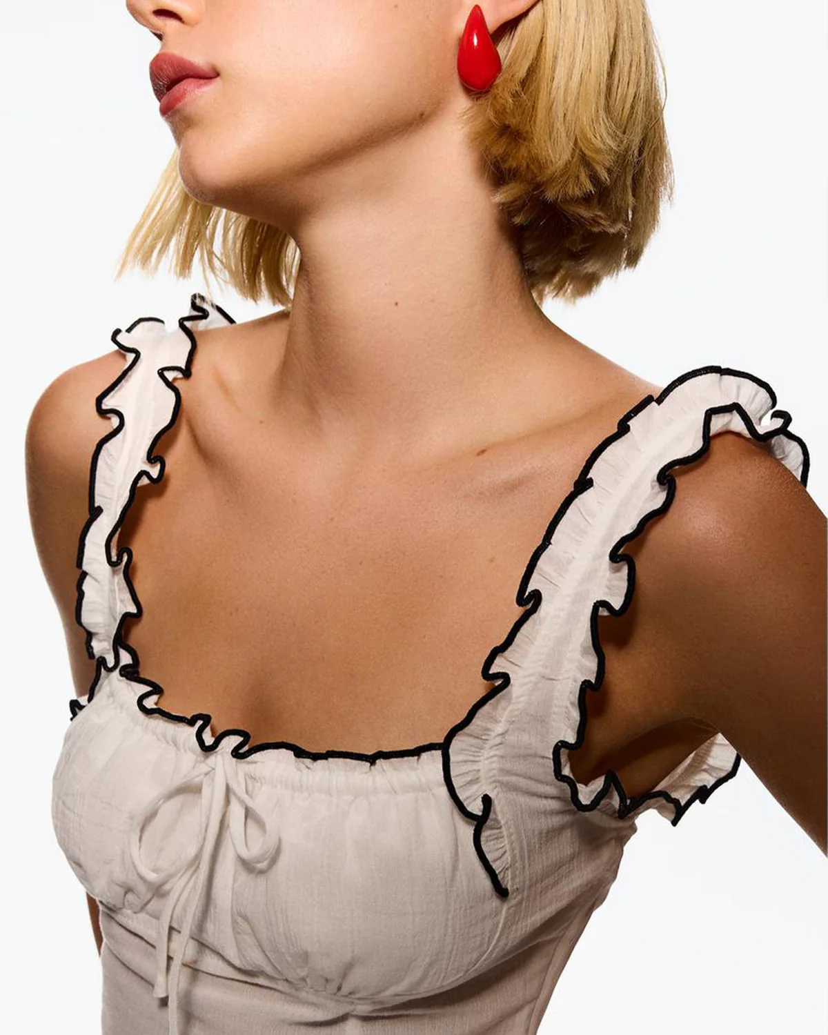 Ruffled Edge Crop Top - Image 2