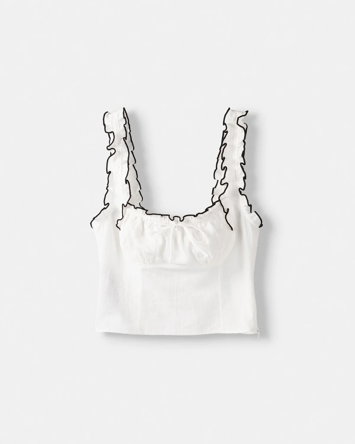 Ruffled Edge Crop Top - Image 3