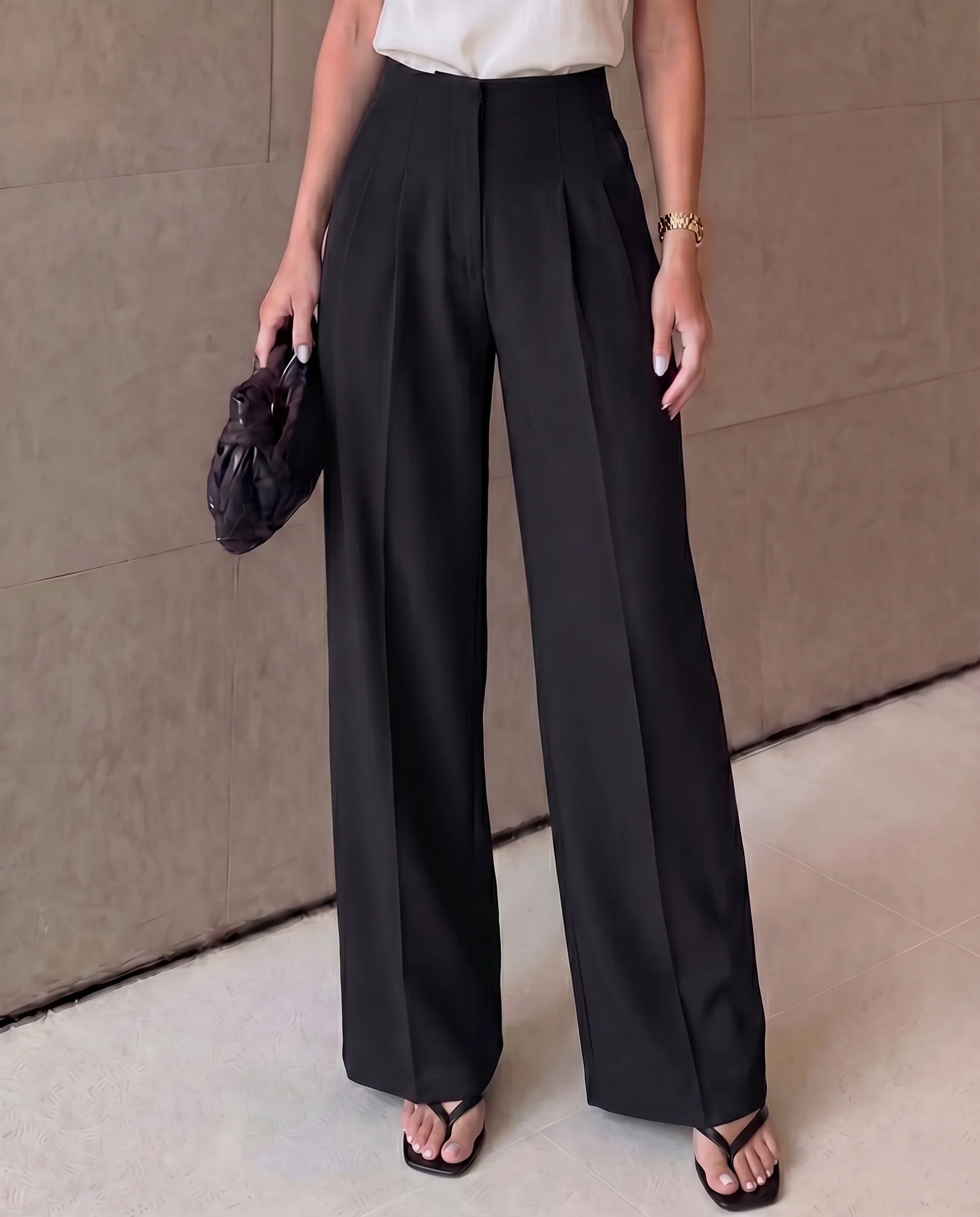 Black Korean Fit Trousers