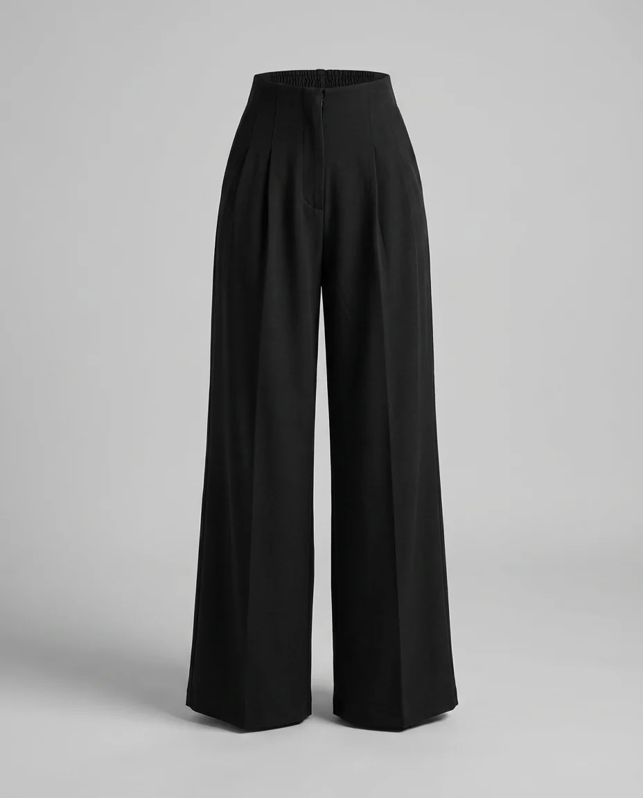 Black Korean Fit Trousers - Image 4