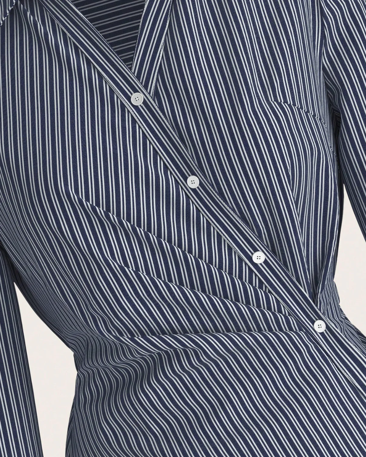 Striped Asymmetric Shirt - Image 3