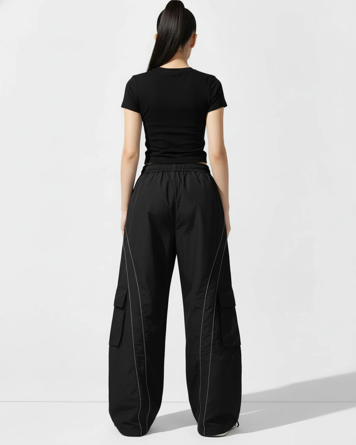 Striped Baggy Korean Pants - Image 3