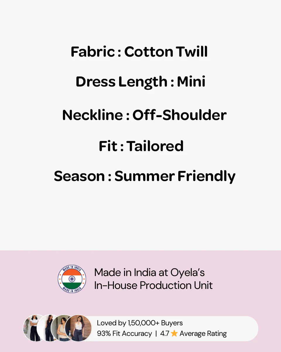 Black Bandeau Dress - 100% Cotton - Image 5