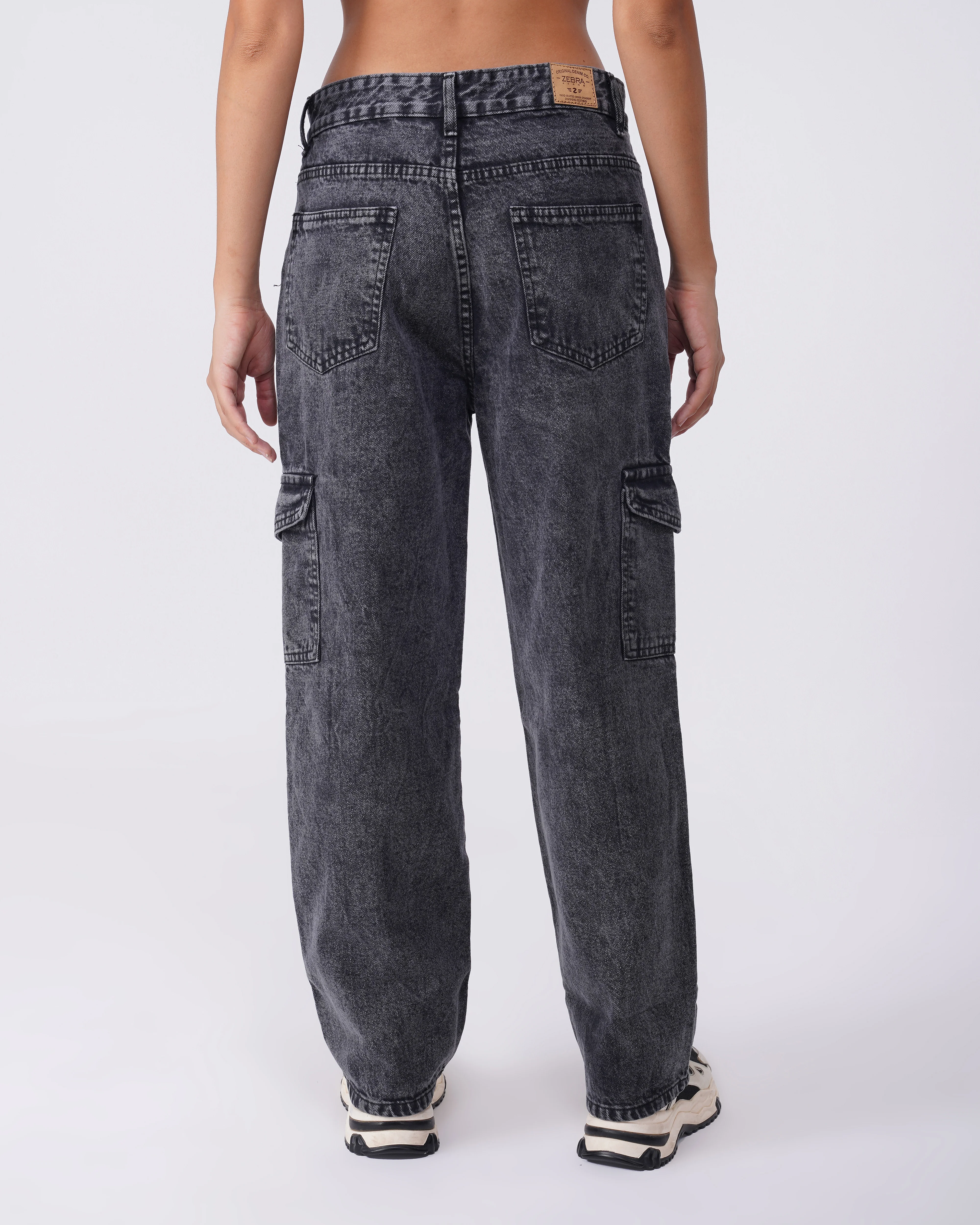 Washed Cargo Jeans - Image 5