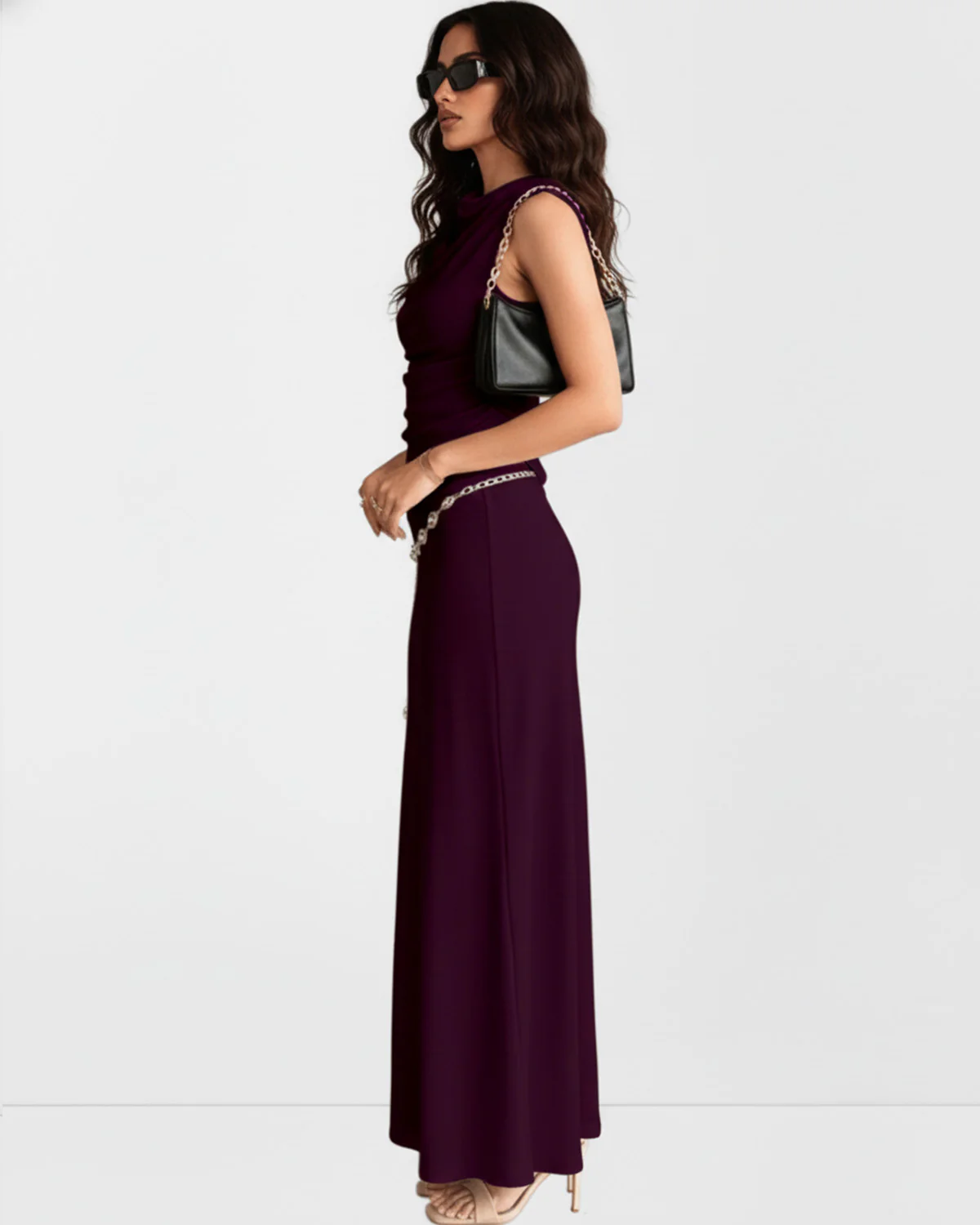Wine Ribbed Co-ord Set - Image 2