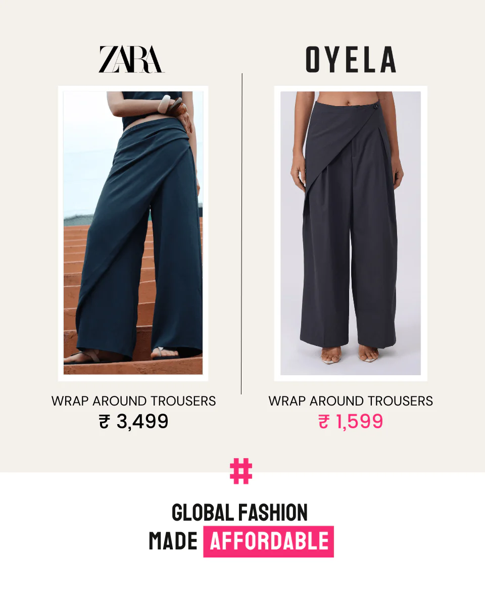 Wide Leg Trousers With Wrap Around - Image 3